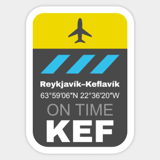 Reykjavik Keflavik KEF airport Sticker